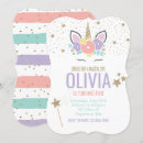 Search for unicorn face birthday invitations Glitter