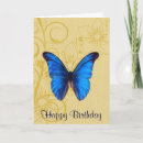Search for beautiful butterfly birthday cards Blue