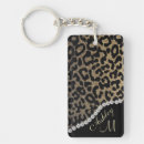 Search for leopard rectangular key rings Girly