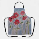 Search for red poppy aprons Botanical