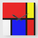 Search for blue and yellow clocks Piet mondrian