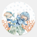 Search for under the sea boy baby shower stickers Fish