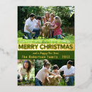 Search for merry christmas new years cards Gold foil