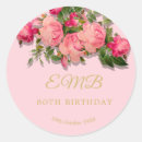 Search for pink rose birthday stickers White