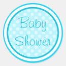 Search for aqua blue baby shower stickers Polka dots