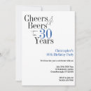 Search for milestone 30th birthday invitations Black and white