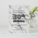 Search for marble 30th birthday invitations Elegant