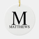 Search for vintage initial christmas tree decorations Family