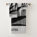 Search for black white leaves bath towels Elegant