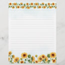 Search for sunflower stationery paper Feminine