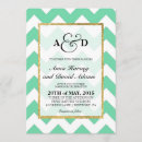 Search for green chevron invitations Glitter