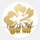 Search for tropical save the date stickers Hibiscus