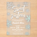 Search for snowflake sweet 16 invitations Princess