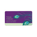 Search for peacock return address labels Bridal shower