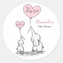 Search for grey elephant baby shower stickers Girl