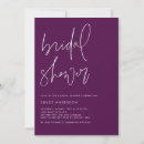 Search for purple bridal shower invitations Typography