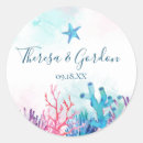 Search for round starfish stickers Coral reef