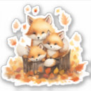 Search for fox family stickers Autumn
