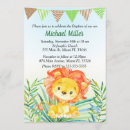 Search for lion christening invitations Jungle