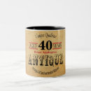 Search for funny 40th birthday mugs Typography