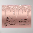 Search for gold 50th birthday party posters Script