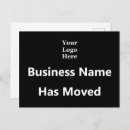 Search for moving business postcards Black and white