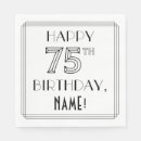 Search for 75th birthday napkins Stylish