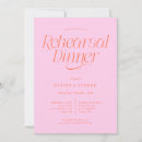 Search for orange rehearsal dinner invitations Modern minimalist