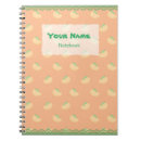 Search for kawaii fruit pattern notebooks Green