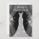Search for silver graduation invitations Black