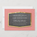 Search for gold and coral wedding invitations Elegant