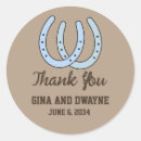 Search for horseshoe wedding stickers Western