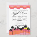 Search for pink and orange wedding invitations Tropical