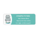 Search for hippo return address labels Cute