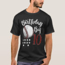 Search for baseball birthday party tshirts 10th