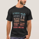 Search for 70th birthday mens tshirts Old