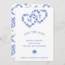 Search for double heart invitations Blue