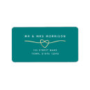 Search for teal heart return address labels Simple