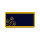 Search for navy and yellow return address labels Gold