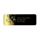 Search for gold scroll return address labels Bridal shower