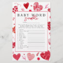 Search for word scramble baby shower games Red