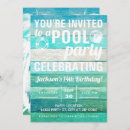 Search for end of summer birthday invitations Pool party