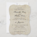Search for vintage old paper wedding invitations Simple