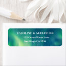 Search for northern lights return address labels Night sky
