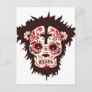 Search for sugar skull animal postcards Dia de los muertos