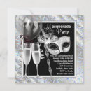 Search for adult masquerade party invitations Black