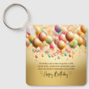 Search for birthday wishes key rings Gold balloon birthday
