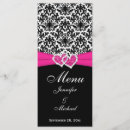 Search for printing wedding menus Black and white