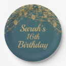 Search for teal and gold plates Elegant