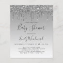 Search for glam baby shower invitations Glitter